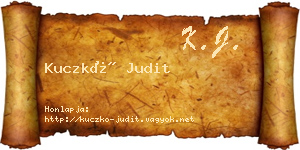 Kuczkó Judit névjegykártya